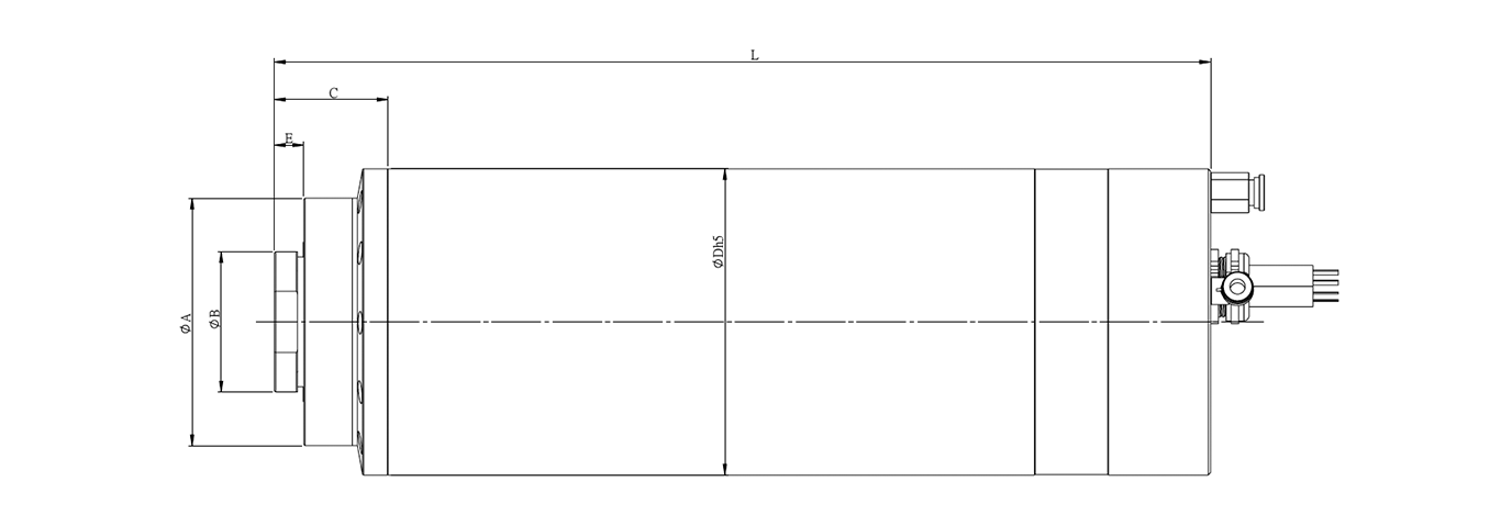 Built-in Spindle Dimension Drawing