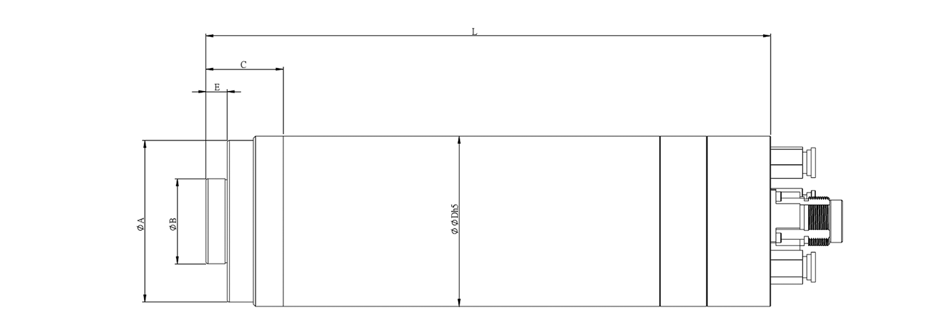 Built-in Dressing Spindle Dimension Drawing